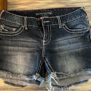 Maurices Women's Dark Blue Jean Shorts